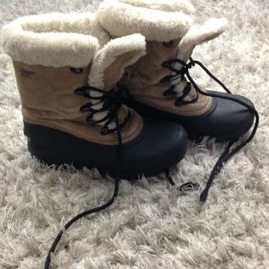 SOREL "Snowbird" Leather Faux Fur Snow Boots Sz 6